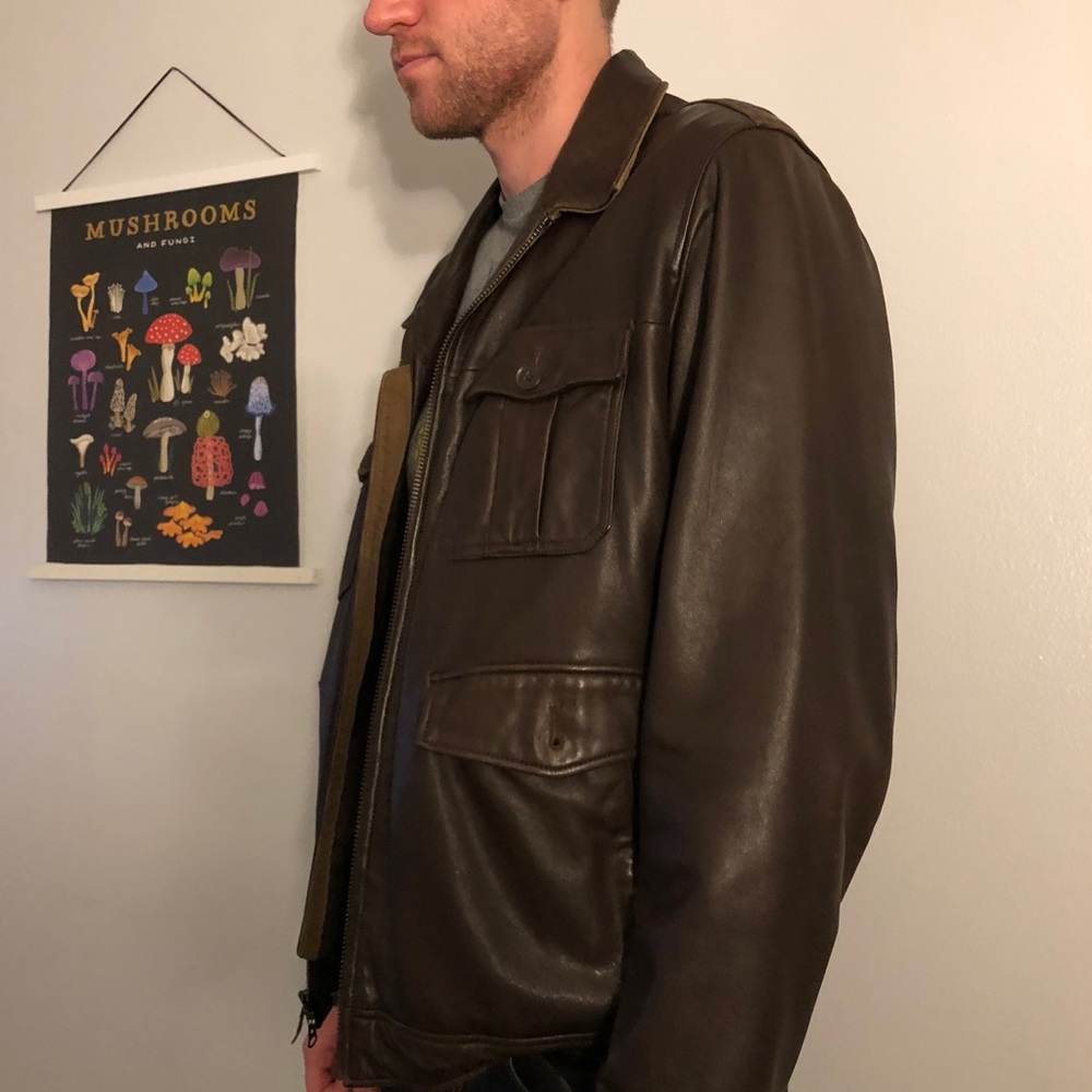 Banana Republic Brown Leather Jacket - image 3